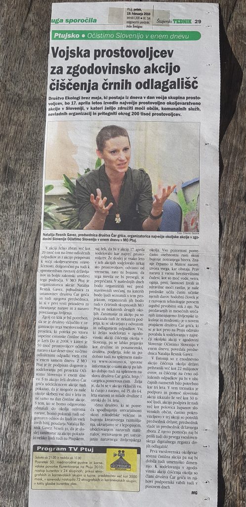 ŠTAJERSKI TEDNIK: Vojska prostovoljcev za zgodovinsko akcijo čiščenja črnih odlagališč